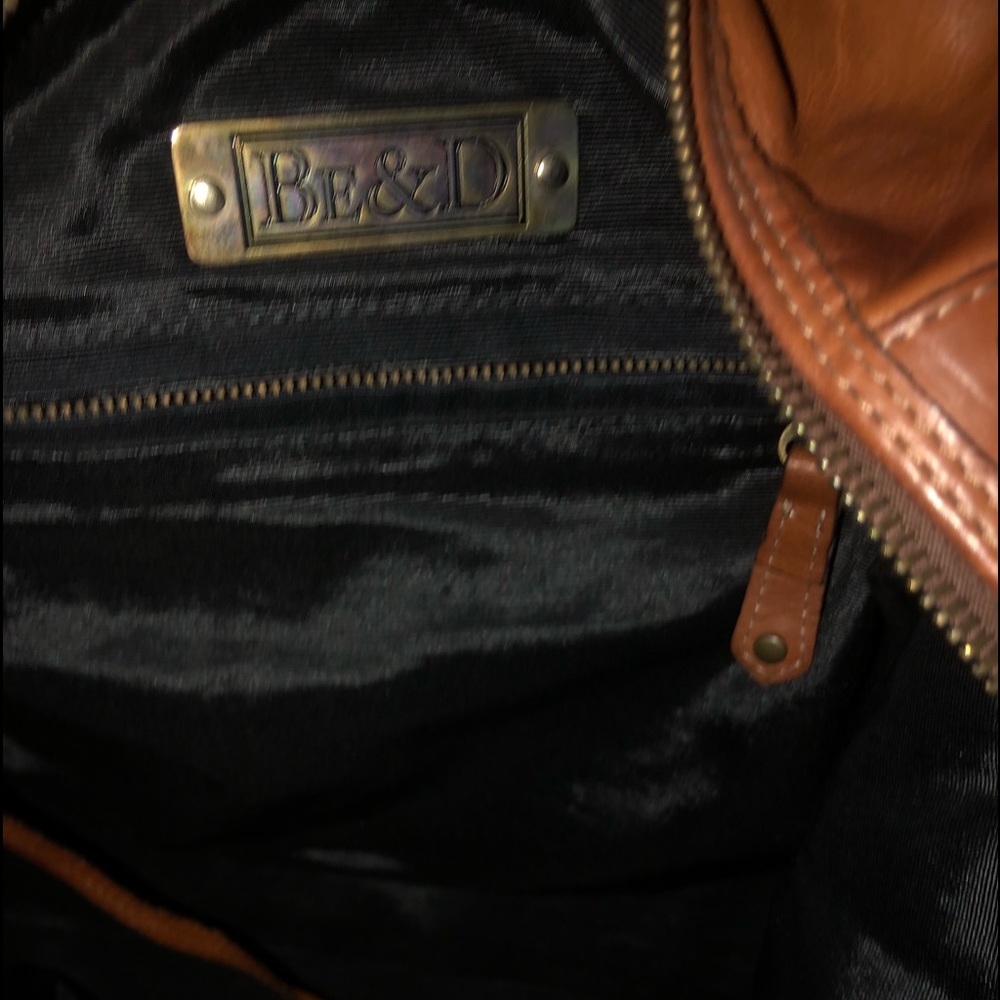 Be&D All Leather Double Handle Large Satchel - image 3